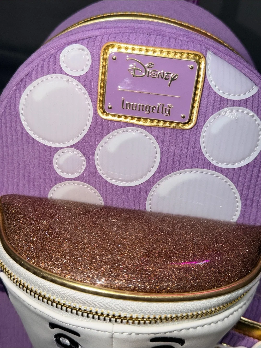 Loungefly Lavender Chip Mini Backpack and Matching Cardholder Set